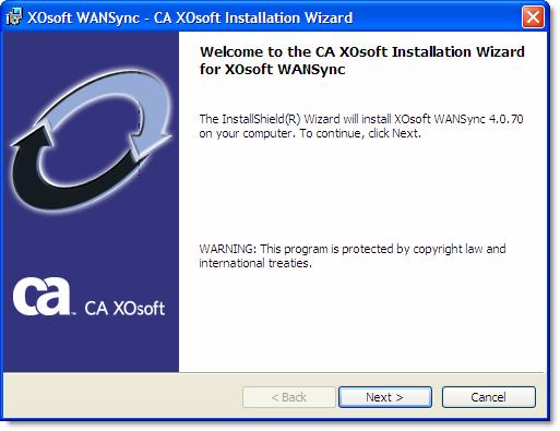 Installing WANSync Manager and Remote Installer To install WANSync Manager