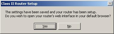 this basic configuration of the router then select No and then close the Setup Wizard