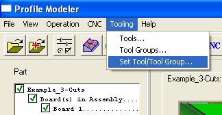 The tool group used for a specific region can also be change.