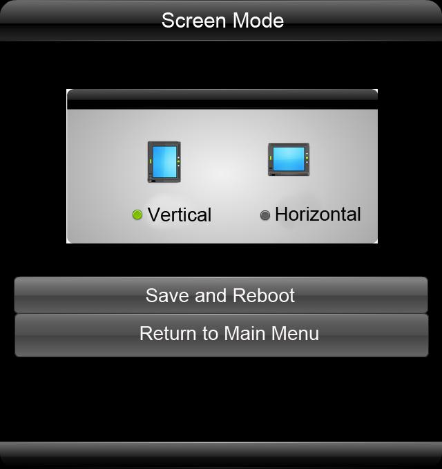 If your screen is mounted in landscape