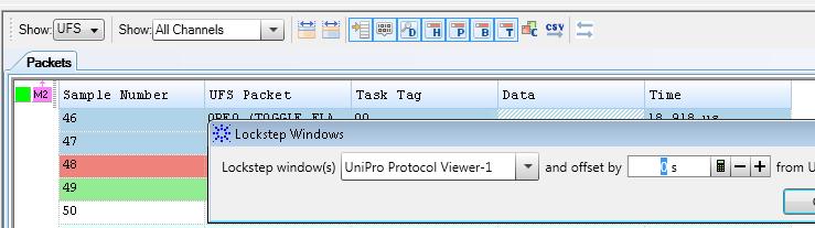 5 Viewing and Analyzing Captured Data 3 From the Protocol Viewer toolbar, click the Lockstep Windows toolbar button.