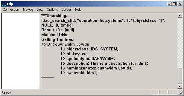 Testing the configuration with LDAP clients 13 Listing available systems To list available systems: 1.