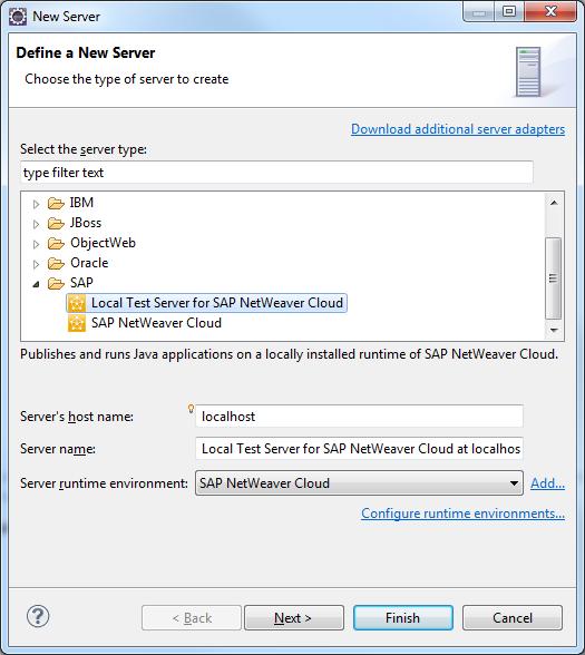 Add Local NW Cloud Server 6.2.1 Create Server In Eclipse, go to the lower right section of the window and click on the Servers tab.