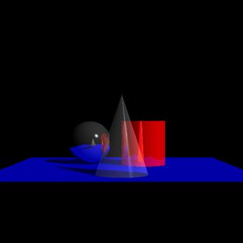 Transparent Refraction Also trace secondary rays from hit surfaces