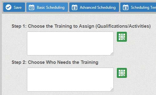 Clicking this selector icon will take you to a screen with the available courses (Activities and Qualifications) in