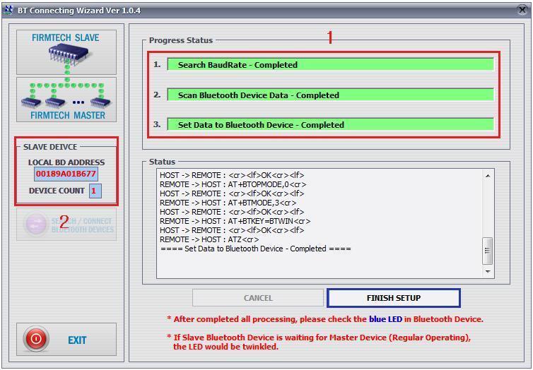 (Default 1) <Figure 10-2 Connection Wizard Step 2> (4) Click the Set-up Start Button(<Figure 10-2> Blue borders) after setting each values in blanks (<Figure 10-2>
