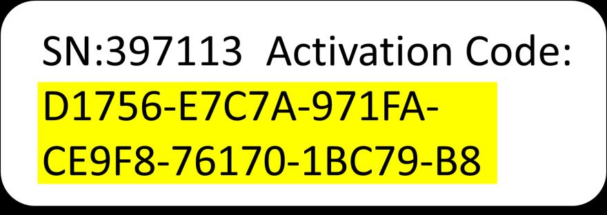 Activation Code The activation code (located on the packaging of the development kit) allows you to download new software and updates to the SDK