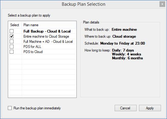 A monthly backup is the first backup created after a month starts. Monthly backups are kept for six months. A weekly backup is the backup created on Monday. Weekly backups are kept for four weeks.