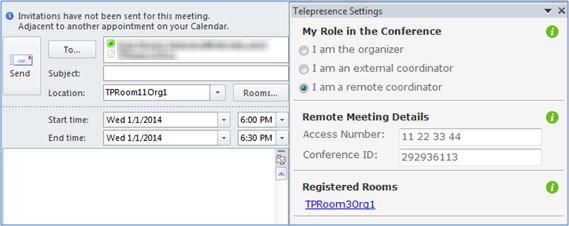Telepresence conference features 7. Click Send.