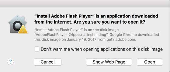 Click on Install Adobe Flash Player to continue. 6.