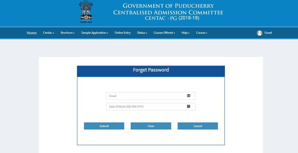STEP 5: FORGOT PASSWORD : If you have forgotten your password click Forget my password option. It will take you to separate forgot password.