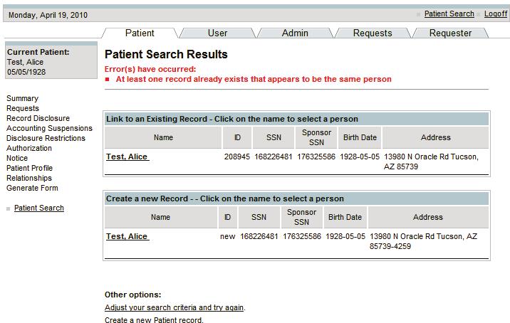 4.2 DUPLICATE ACCOUNTS Protected Health Information Management Tool When using the PHIMT to access a patient s account, the EDIPN is used as the unique identifier.