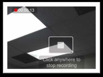 5. To stop recording, click anywhere on the recording