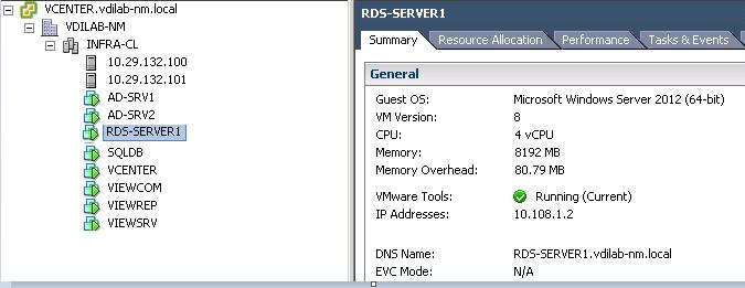 4. Complete the installation of the server virtual machine and configure the IP address and domain credentials