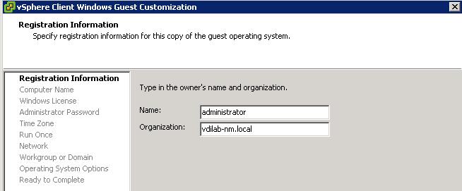 Figure 56. Provide Credentials Name and Organization Information 6.