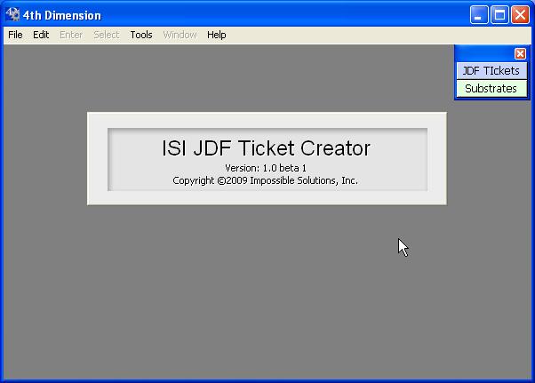 The JDFTC application About message will open: JDFTC application About message After a few seconds, the About message window will go away and you will see a floating Navigation