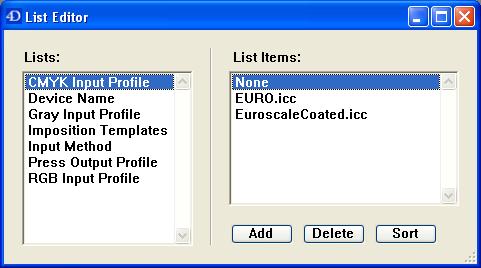Select List Editor and click the OK button to open the List Editor window.
