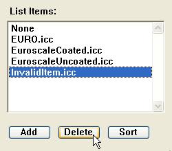 Deleting a List Item Select the List on the left side of the window that you wish to modify.