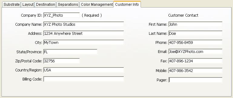 Once a non-null string is entered in the Company ID, all of the other customer info fields will become enterable.