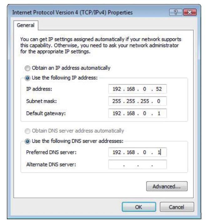 Appendix B - Networking Basics Set Primary DNS the same as the LAN IP address of your router (192.168.0.1).