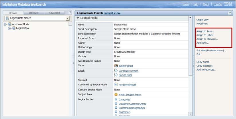IBM MetaData Wrkbench Enablement Series Managing Lgical and Physical Mdels using IBM InfSphere Metadata Wrkbench When viewing a Lgical r Physical Mdel frm the Metadata Wrkbench, the fllwing