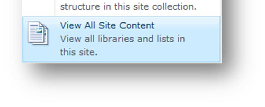 You are now viewing all of the content associated with your department site.