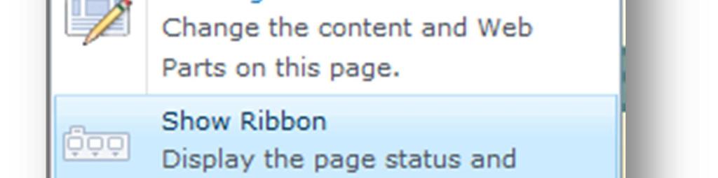not see the SharePoint Ribbon when you are viewing one of the