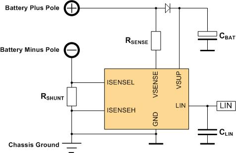 Both Intelligent Battery Sensor and precision Shunt Resistor are physically integrated within the terminal recess of the battery MM912J637 Main Functions: 1.