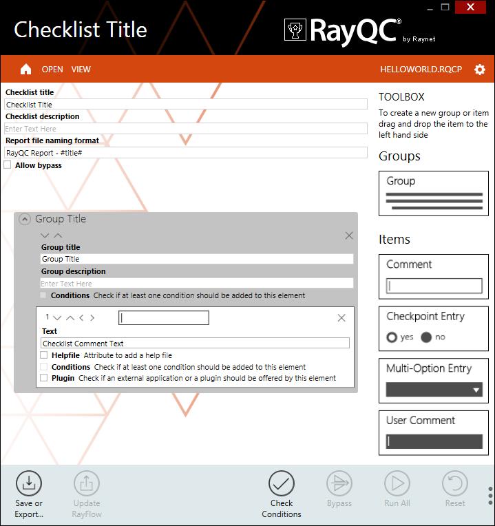 New Features in RayQC During the development phase of the current release, RayQC has undergone major internal changes in order to provide speed and stability improvements.