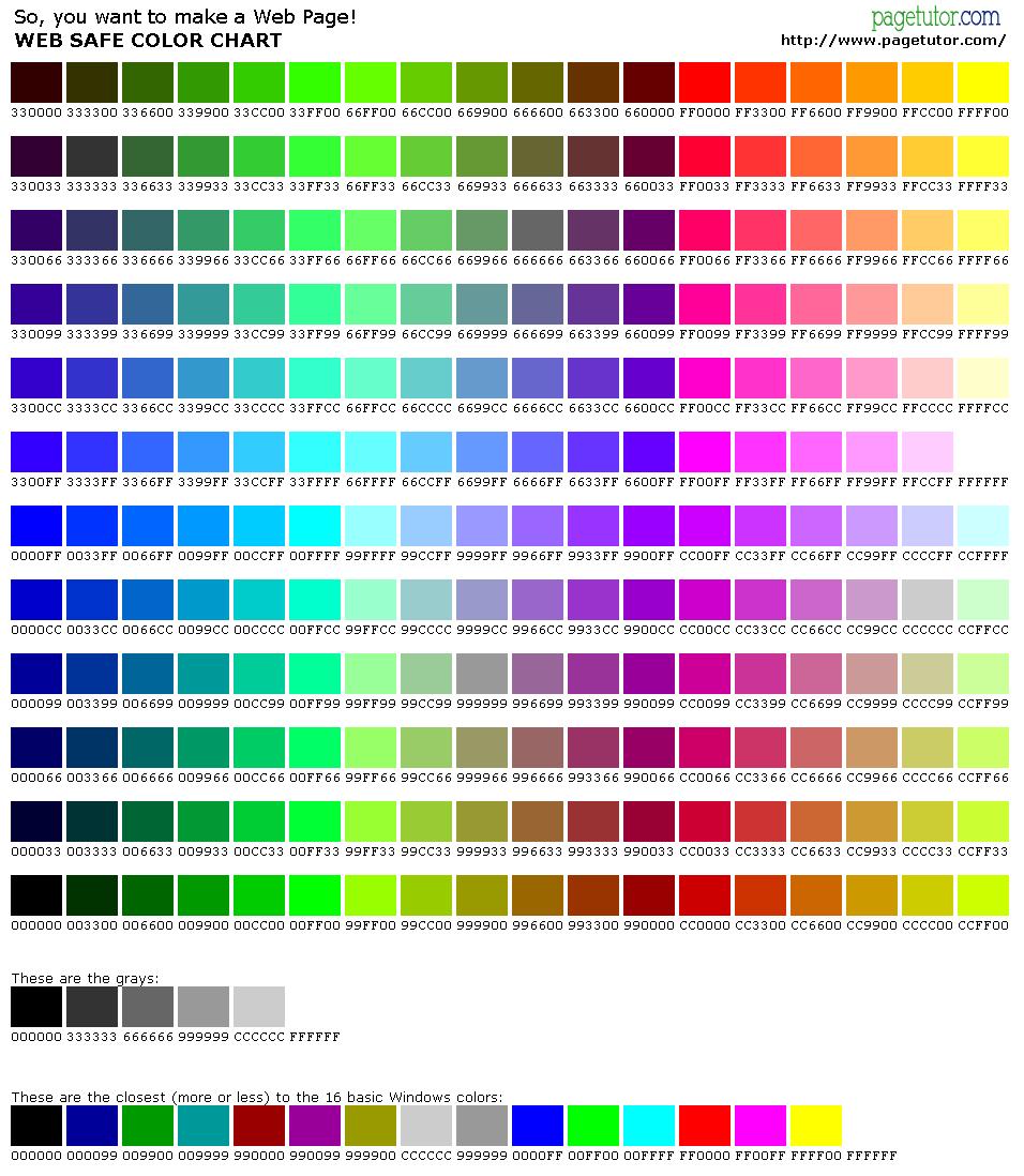 RB Safe Colors http://www.pagetutor.