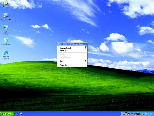 3.1.4. Taskbar Icon After installation of the display driver, you will find an ATI Catalyst Control Center icon in your system tray.