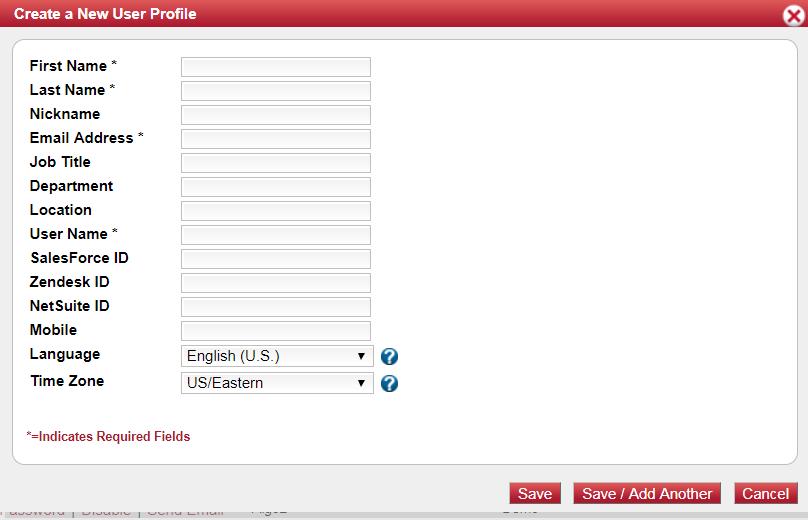 3.1 Create User Profile In account manager, click on Accounts and then User Profiles. Click Create New User Profile.