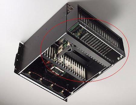 The rear section of B/P version includes B/P rear window, 20-slot I/O brackets and the sheet metal kit for 1+1 or N+1 redundant power supply.
