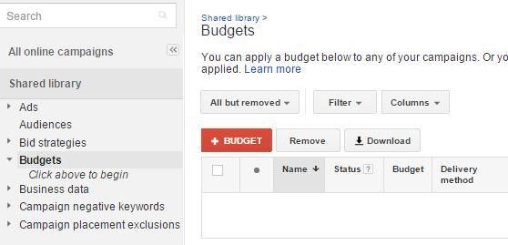 Shared budget Shared budget is used for multiple campaigns.
