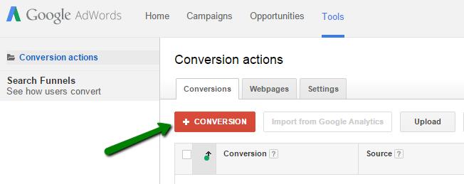 First, you will provide the name of the conversion, which helps with analyzing the report later on.