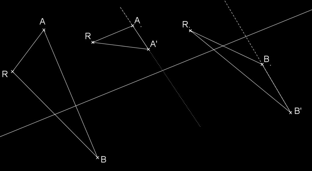 Figure 2: Generic cases in the proof of the plane separation theorem.