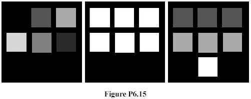 Text problem 6.16 (a) It is given that the colors in Fig. 6.16(a) are primary spectrum colors. It also is given that the gray-level images in the problem statement are 8-bit images.