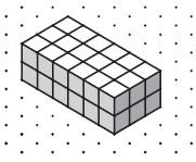 Describe how to use isometric dot paper to sketch the following figure.