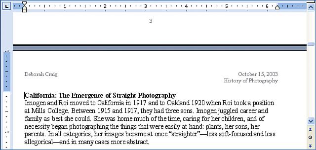 Word inserts a hard page break at the insertion point, and moves the text below the break onto the next page.