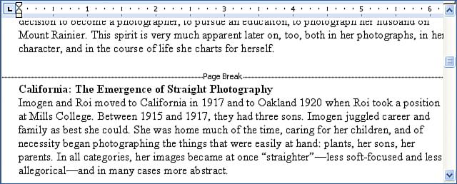 To remove a hard page break while in Normal view, click on the dotted line and press Delete.