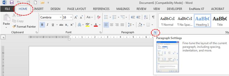 Microsoft Word 2013 Hanging Indent Hanging Indent: 1. Select the text 2. Home << Paragraph LIBRARY AND LEARNING SERVICES FORMATTING YOUR TEXT www.eit.ac.
