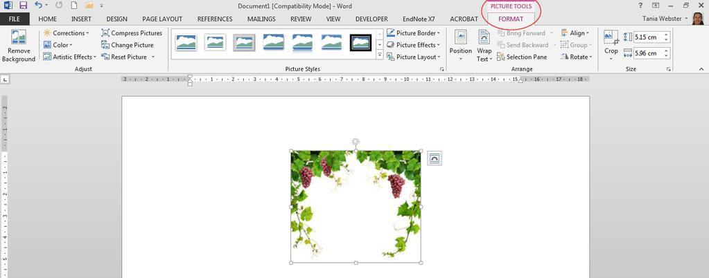 Microsoft Word 2013 Formatting your images LIBRARY AND LEARNING SERVICES WORKING WITH IMAGES www.eit.ac.