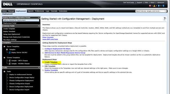 8. Click Deployment Steps Create Template 15 Dell