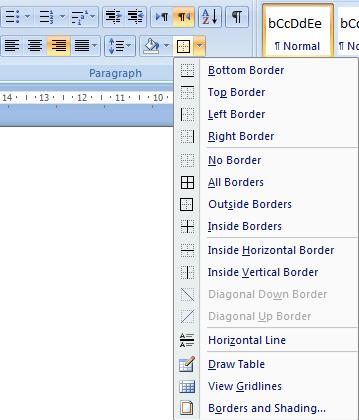 Adding border to text 36 Click on the Home
