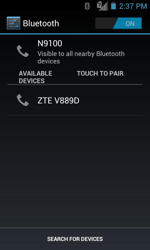 The Bluetooth Settings Menu The Bluetooth settings menu gives you access to information and controls for your phone s Bluetooth feature. Touch > > Settings > Bluetooth.