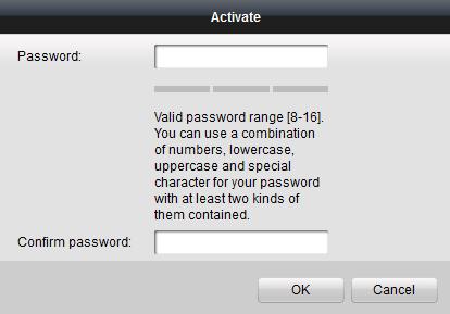 Activation via Batch Configuration Tool, and Activation via ivms-4200 are supported.