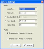 Configuring Video Settings Configuring Settings Camera Parameter Go to Web Interface Takes you to the cameras main page, where you can view live video, control the camera, and set