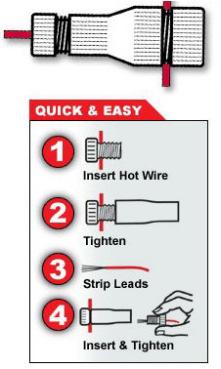 7. Connect the 12V constant wire and red power wire (can also be yellow) (5) on NIS02 harness using the Posi-Tap. Please refer to the scheme below for the proper connection (scheme 1). Scheme 1.