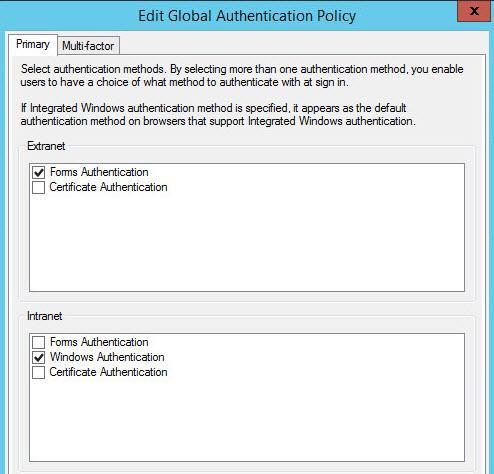 Configuring the AD FS Authentication Policy 1. 2. On the AD FS Management console, in the left pane, under AD FS, click Authentication Policies.