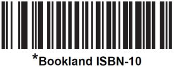 Bookland EAN Enable/Disable Note: If you enable Bookland EAN, select a Bookland ISBN Format.